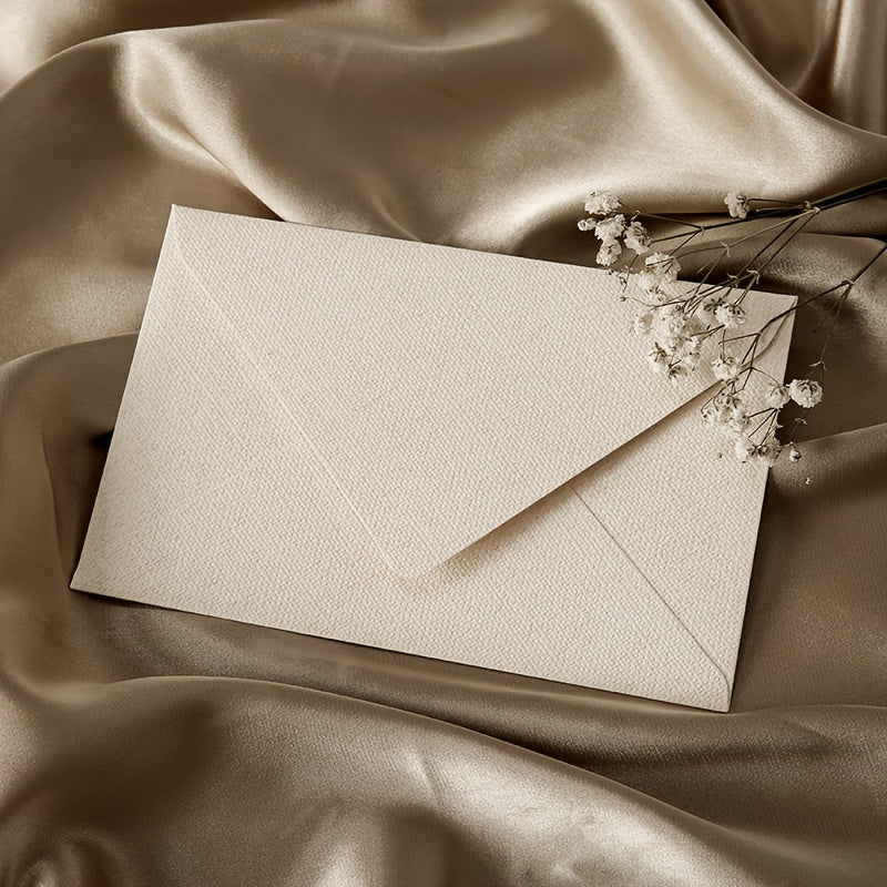 Mizuhiki Envelopes - Rustic Textured Invitations, Love Letters, And Postcard Envelopes, Suitable for Weddings, Christmas, Birthdays, Valentine'S Day, And Other Special Occasions, Featuring a Easy And Natural Design