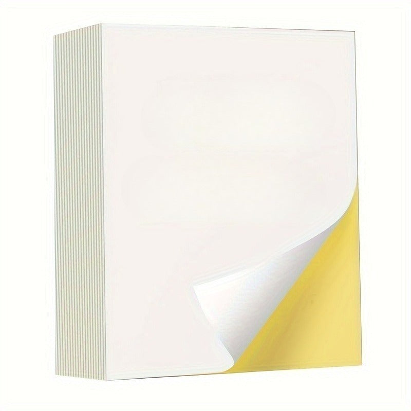 24 Sheets A4 Matte Finish Inksaver Paper - Inkjet & Laser Printable Sticker Paper with White Label Paper, Office & Home Use, Matte Full Sheet Self-Adhesive Label Paper