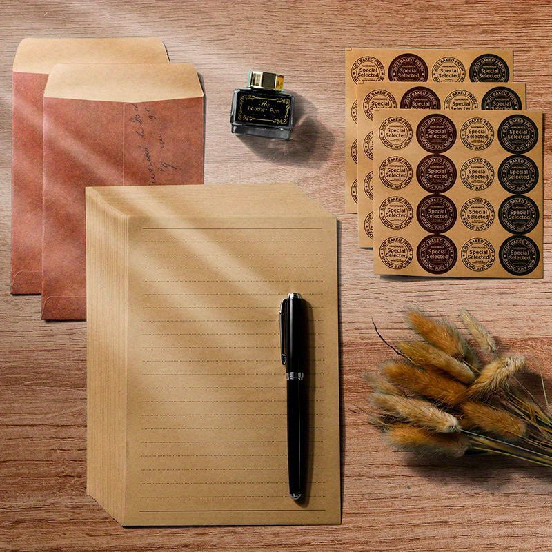 10\u002F20\u002F50pcs Vintage Kraft Paper Envelopes, Wedding Party Invitation Card Envelopes, Multifunctional Paper Envelope