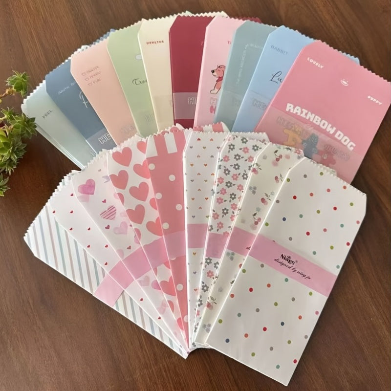 2 Packs of 10 Colorful Envelopes, with Random Patterns. Suitable for Mother'S Day, Father'S Day, Thanksgiving, Christmas, Valentine'S Day. Multi-Purpose Envelopes. Matte Surface Treatment. High-Qualit