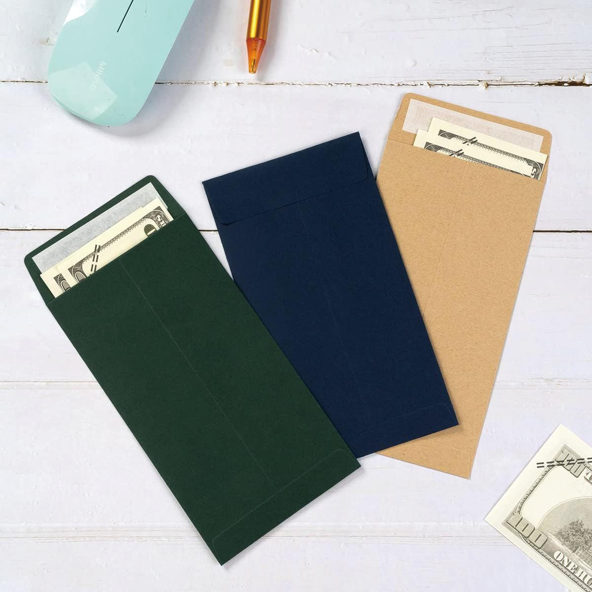 80G Golden Kraft Paper Self-Adhesive Envelope Bag - Gum Saliva Separation - Paper Envelope - Office - Business - Friends And Lovers Communication - Surprise