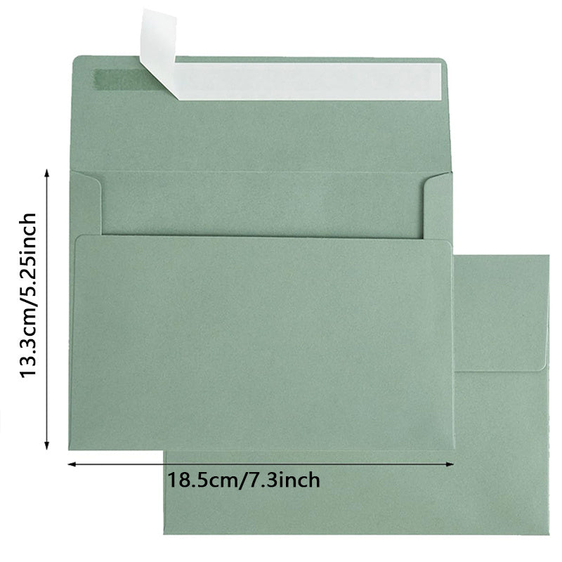 5 X 7 Envelopes Full-Color Self-Print, for Wedding, Party Invitations, Greeting Cards, Announcements, Photos, 5.24 X 7.21 Inches