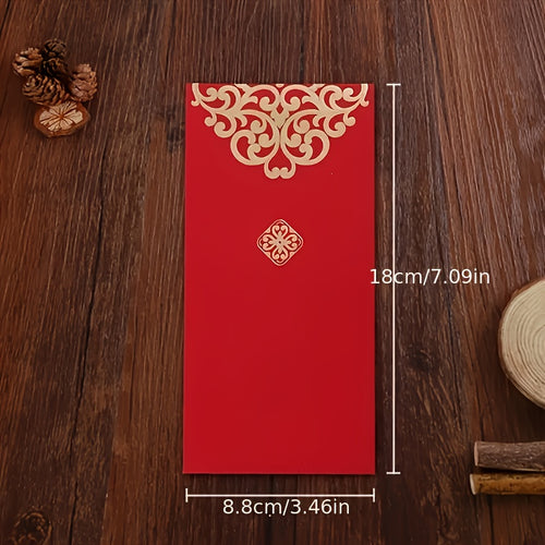 10pcs Chinese Red Envelopes, Lucky Money Pockets for Year of the Dragon, Lunar New Year Decorations & Gifts – Hong Bao Packets for Happy Chinese New Year Celebrations