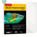100 Sheets Single Sided Glossy Photo Paper 8.3X11.7 Inch A4 115gms for Inkjet and Laser Printer for Menu Flyer Print