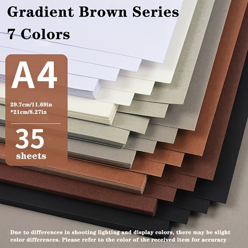 Sturdy A4 Cardstock - Robust Crafting Paper, - Works with Laser\u002FInkjet Printers - Ideal for Invitations, Business Cards, Scrapbooking, Projects - Offered in 7 Shades (From Light Beige to Dark Brown), Printing Invitations, Classy Stationery