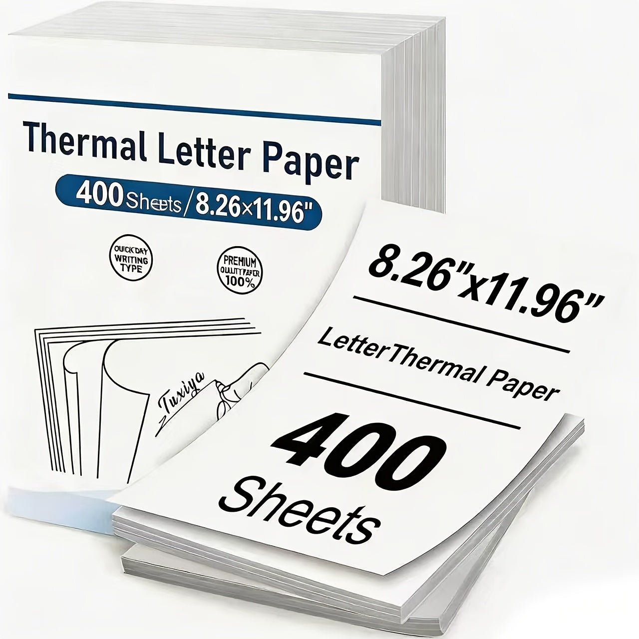 400 Sheets Of Thermal Printer Paper, 8.5 X 11 Inches; Premium Thermal Continuous A4 Paper; Letter-size Thermal Paper (29 X 21 Cm); Compatible With Most Portable A4 Printers